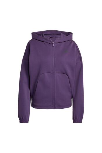 adidas Women's Purple Jacket W Fi Sl Fz Hd Jx0441