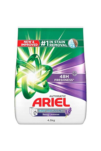 Ariel Fast Dissolving Laundry Detergent Powder With Lavender 4.5kg