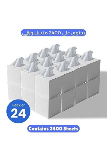 NİCE Touch 2 Ply Facial Tissue 2400 Sheets in Cube Boxes