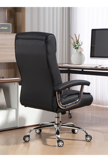 VariFurnx Executive Office Chair Leather Swivel Office Desk Chair Spring Seat Computer Desk Chair Home Office