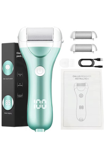 Choice 6PCS Portable Electric Vacuum Adsorption Foot Grinder Electronic Foot File Pedicure Tools Callus Rem