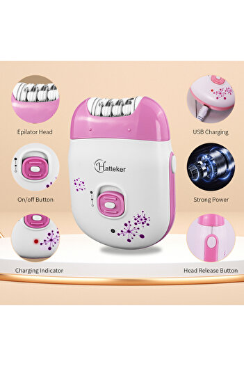 Choice Hatteker Rechargeable Epilator for Women Electric for Face Hair Removal Machine Facial Legs Depil...