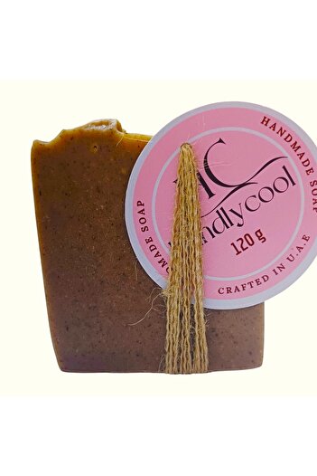 handlycool Red Sandal with Hibiscus Natural Herbal Handmade Soap Made in U.A.E