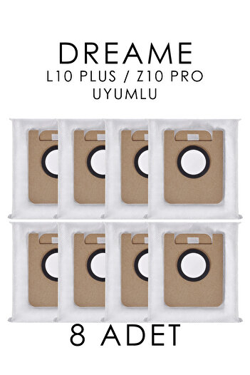 Kleen Dreame L10 Plus / Z10 Pro Compatible Dust Bag Replacement 8 Pieces