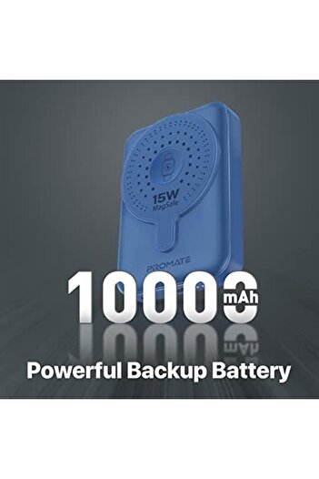Promate Magnetic Wireless Power Bank, Portable 10000mAh 15W Wireless Dual Magnetic and Apple Watch C