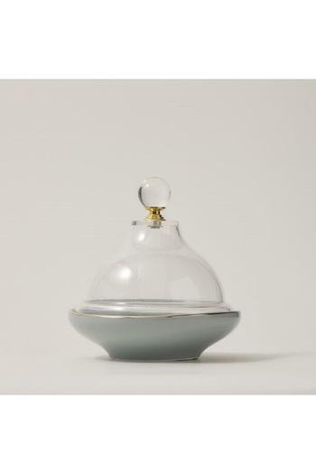 Dallaty blue porcelain date bowl with lid 13*13*12 cm
