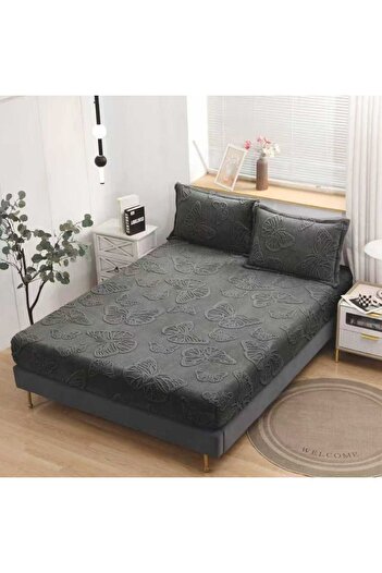 CHIRASO CHIRASO, COCOLINO Elastic Bed Cover, Butterfly Pattern 180x200+30cm and 2 Pillowcases 50x70cm