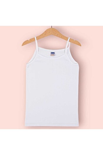 Fanilam 6-Pack of Berrak Girls' Ribbed Tank Tops with String Straps, 100% Cotton, Non-Sweat, Stretchy Fabric