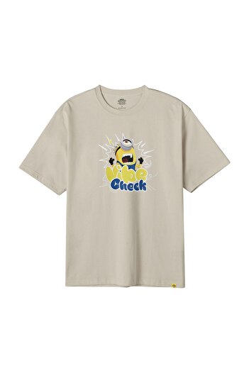 Giordano Men’s Relaxed Fit Cotton-Poly Crew Neck Print Tee | Minion Collection