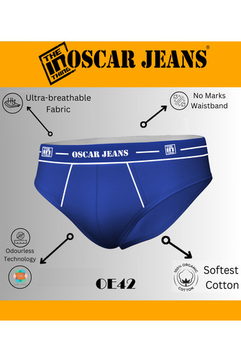 OSCAR JEANS 100% Cotton Premium Mens Underwear Briefs Organic Soft Breathable Antibacterial Pack of 3