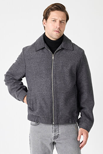 STONCS Men's Anthracite Cashmere Coat