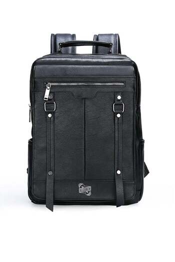 Alcoach Leather Briefcase with Jeep Laptop Pocket