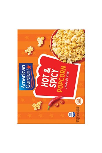 american garden Gluten Free Microwave Hot & Spicy Popcorn 273 gBold Snack for Movie and Game