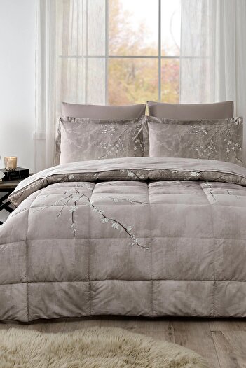Özdilek White Sakura Double Sleeping Set