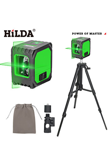 Choice6 TMHH132 HILDA 2 Lines Mini Laser Level Self Levelling Green Beams Laser Horizontal & Vertical Cross-