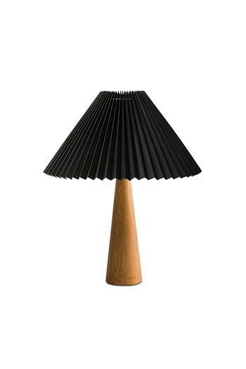 HOMİNG Palma Wooden Black Pleated Lampshade 242278