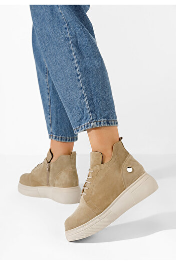 B T Shoes Women's suede boots Fianna V2 beige