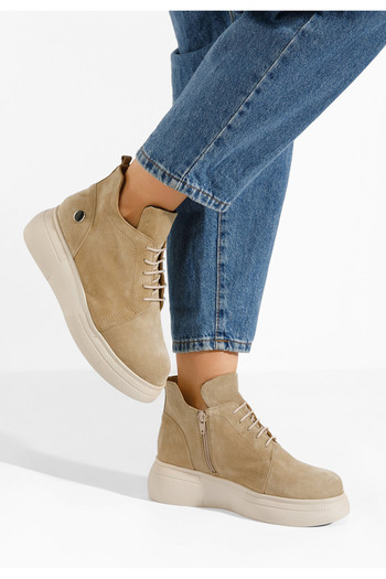 B T Shoes Women's suede boots Fianna V2 beige