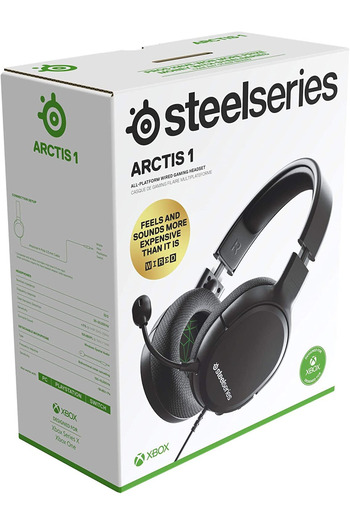 SteelSeries سماعة الألعاب السلكية Arctis 1 61429 لأجهزة Xbox One وSeries X/S والكمبيوتر الشخصي - أسود