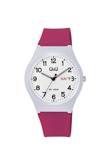 Q&Q Analog Watch for Women, Q&Q, Pink/White