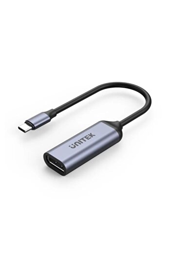 Unitek محول USB-C إلى DisplayPort 1.4 - 4K بتردد 144 هرتز / 8K بتردد 60 هرتز، HDCP2.3، رمادي فضائي | V1415A