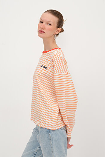 Addax Striped Long Sleeve T-Shirt P10522