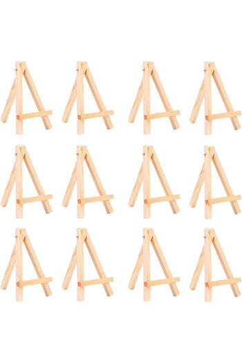 Slasa Small Wooden Easel - SLASA, 12 Pieces, 7 x 12.5 cm