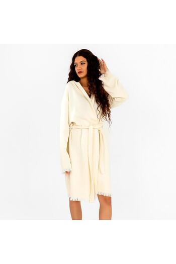 GRY TEKSTİL TEMİZLİK Natural Muslin Peştemal Bathrobe