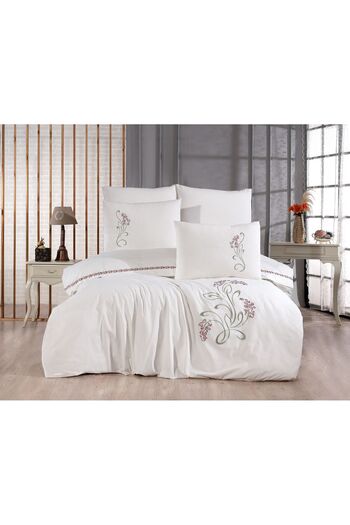 Elvira Home Collection Eh Mimoa Cotton Embroidered Double Bedding Set