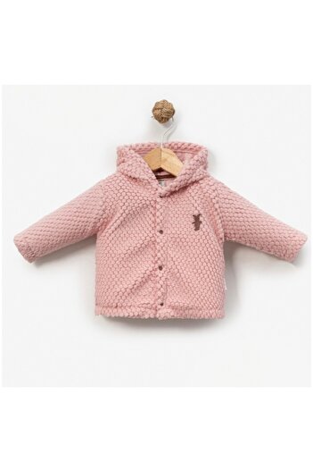 Bebitof Peluş Şapkalı Mont Kız Bebek