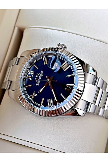 Slazenger Men's Wristwatch with Calendar 24 Months Warranty Steel Band Steel Case Sl2508Sz