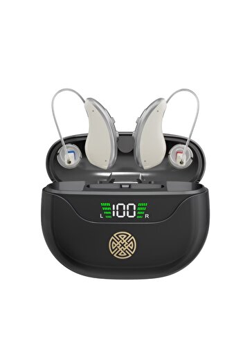 POKKO Set aparat auditiv PRO™, digital, reincarcabil USB, amplificare 130 dB, certificat CE