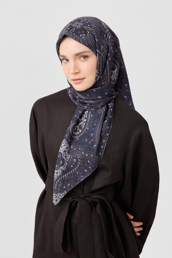 Qef Cotton Scarf Bloom Plum