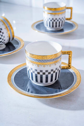 ACAR Black 6-Person Coffee Cup Set - 90 ml
