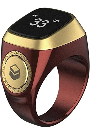 iqibla - Smart Tasbih Zikr1 Lite Ring - Brown - 20mm