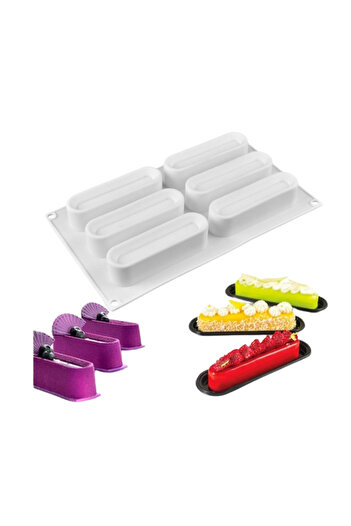 PASTRY PLANET Professional Silicone Cake Mold Pastel & Inserts & Eclair