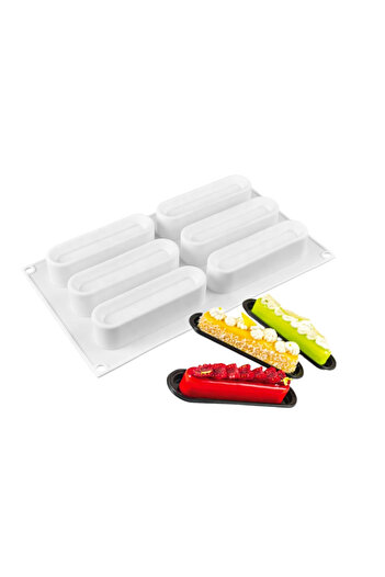 PASTRY PLANET Professional Silicone Cake Mold Pastel & Inserts & Eclair