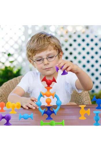 Toybox Suction Cup Toys for Kids, Suction Bath Toys for Toddlers Stacking Toys Shower Toys for Kids - 16pcs
