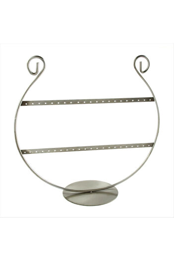 MeGass Dekor Imported Metal Gray Color 29X29 cm Earring Stand
