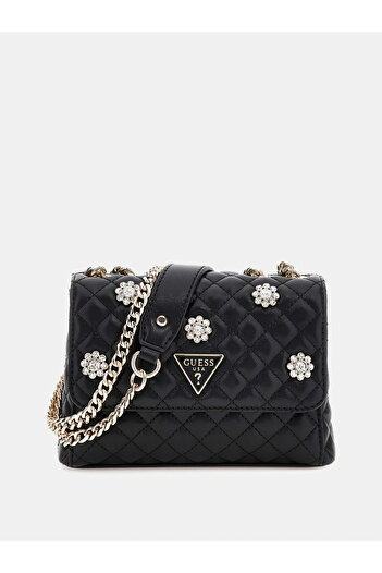 Guess Ever Flap Women's Black Shoulder Bag Hweg8679780-Bla