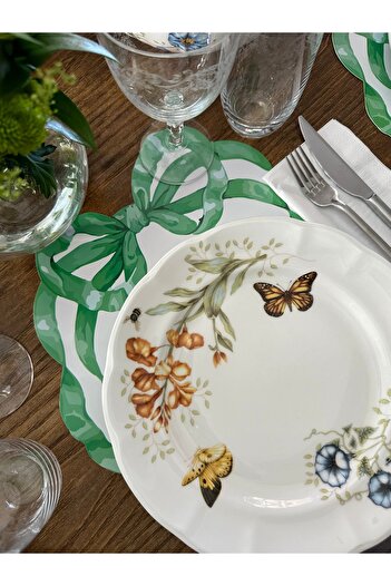 Mise En Place Green Bow Amerikan Servis 6’li
