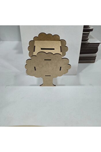 toptanetkinlikboyama Wooden Painting Piggy Bank Set |   Tree-Shaped Children's Activity Product |   Mdf Painting Workshop (Unassembled)