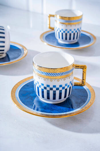 ACAR Navy 6-Person Coffee Cup Set - 90 ml
