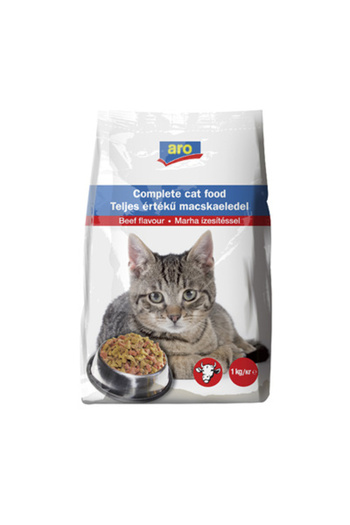 Aro Dry Cat Food with Beef Flavor, Aro, 1 Kg