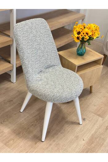 Faiend Washable Stretch Elastic Lycra Oval Jacquard Chair Cover - Round Chair Slipcover