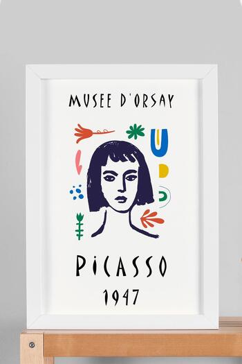 Saturn Pablo Picasso Musee D' Orsay Framed Painting - 1947 Exhibition Poster - Eclectic Style Wall Decor