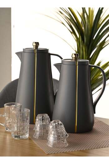 HOMEVEO The Line Thermos Set 1L + 0.6L - Elegant design for coffee and tea and superior thermal insu