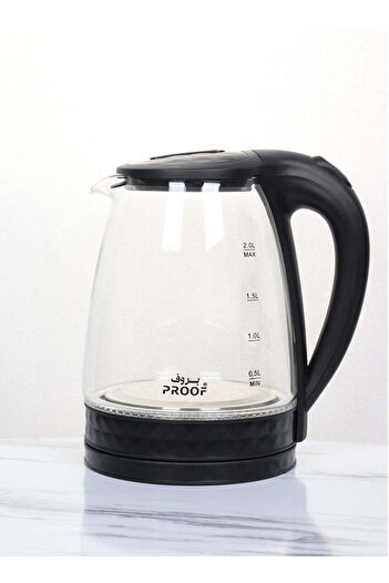 PROOF 2.0L Glass Electric Kettle - High safety, fast boiling, automatic shut-off, elegant transparen