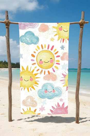 BETHA Güneşli̇ Cotton Beach-Bath Towel – 75X150 cm Patterned Cotton Beach-Bath Towel – 75X150 cm