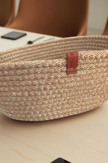 KAAN HOME TEKSTİL Kaan Home Wicker Jute Look Decorative Bread Basket – Natural and Elegant Tabletop Detail